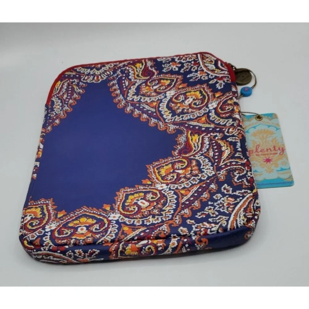 Plenty by Tracy Reese Laptop IPad Computer Bag Colorful Canvas Paisley NWT